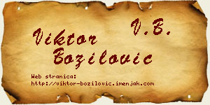 Viktor Božilović vizit kartica